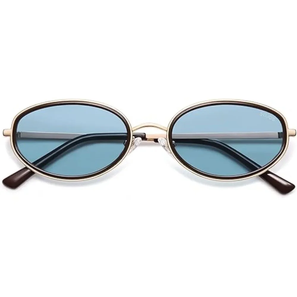 Trendy Oval Round Polarized Sunglasses for Men and Women Retro SJ1248